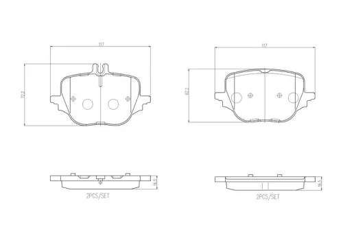 ABS Brake Pad Set, disc brake (P 50 169)