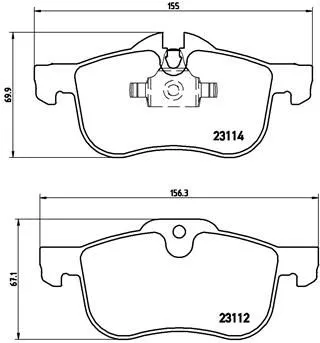 ABS Brake Pad Set, disc brake (P 52 017)