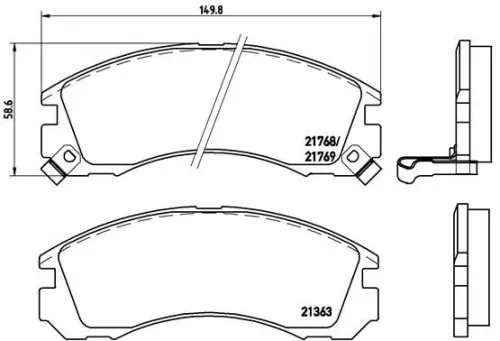ABS Brake Pad Set, disc brake (P 54 017)
