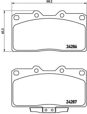 ABS Brake Pad Set, disc brake (P 54 019)