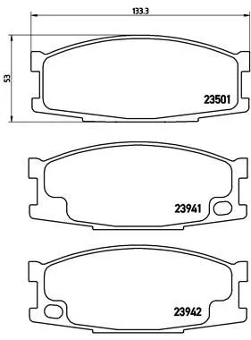 ABS Brake Pad Set, disc brake (P 54 024)