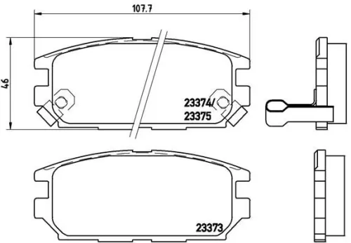 ABS Brake Pad Set, disc brake (P 54 025)
