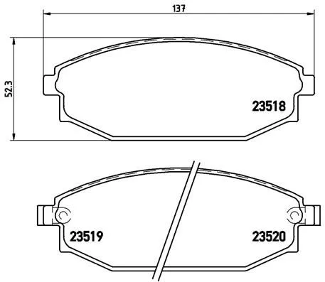 ABS Brake Pad Set, disc brake (P 54 027)