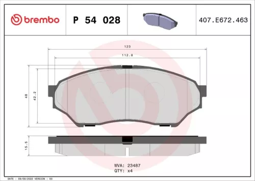 ABS Brake Pad Set, disc brake (P 54 028)