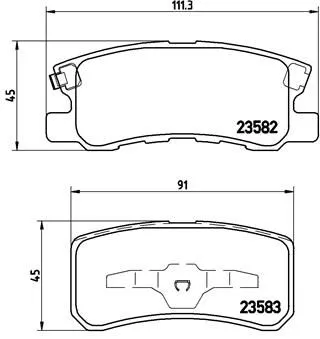 ABS Brake Pad Set, disc brake (P 54 031)