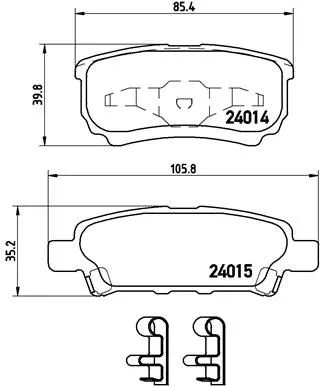 ABS Brake Pad Set, disc brake (P 54 034)