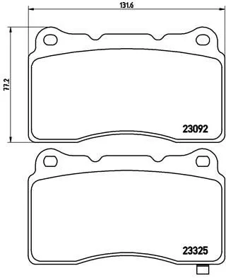 ABS Brake Pad Set, disc brake (P 54 039)