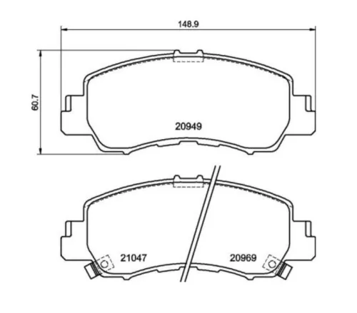 ABS Brake Pad Set, disc brake (P 54 061)