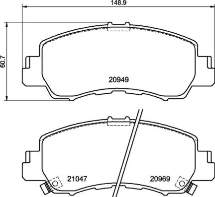 ABS Brake Pad Set, disc brake (P 54 061)
