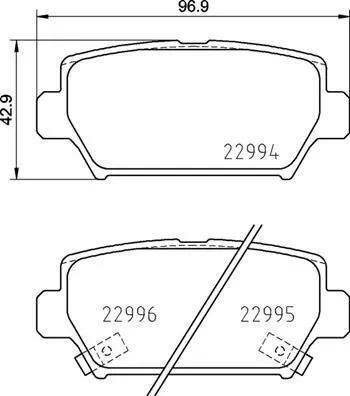 ABS Brake Pad Set, disc brake (P 54 062)