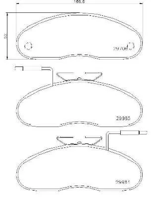 ABS Brake Pad Set, disc brake (P 56 019)