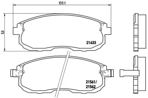 ABS Brake Pad Set, disc brake (P 56 021)