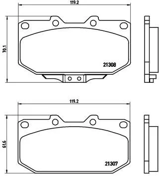 ABS Brake Pad Set, disc brake (P 56 025)
