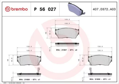 ABS Brake Pad Set, disc brake (P 56 027)