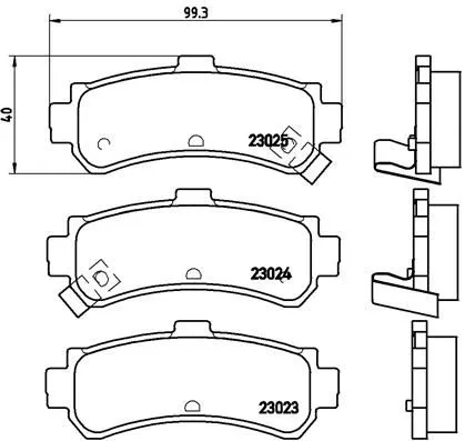 ABS Brake Pad Set, disc brake (P 56 035)