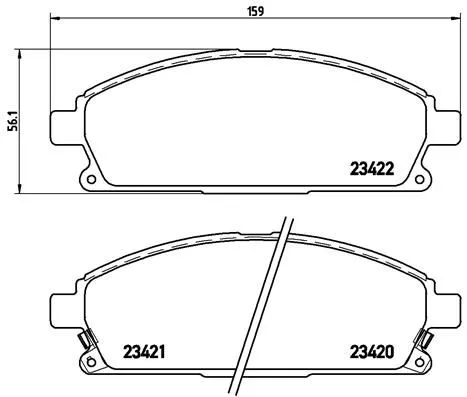 ABS Brake Pad Set, disc brake (P 56 040)