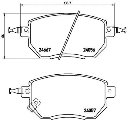 ABS Brake Pad Set, disc brake (P 56 051)