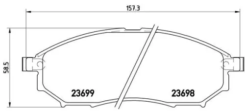 ABS Brake Pad Set, disc brake (P 56 058)