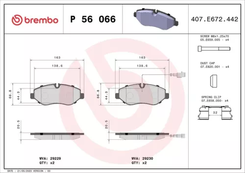 ABS Brake Pad Set, disc brake (P 56 066)
