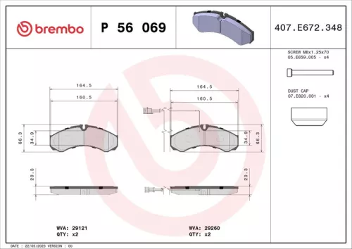ABS Brake Pad Set, disc brake (P 56 069)