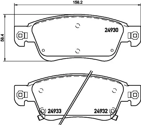 ABS Brake Pad Set, disc brake (P 56 080)