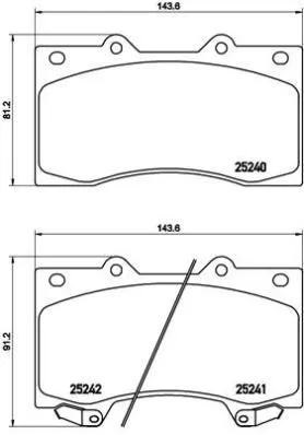 ABS Brake Pad Set, disc brake (P 56 081)