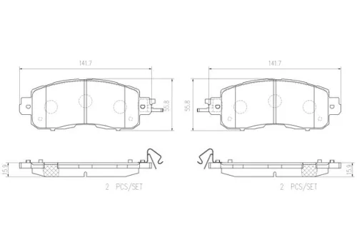ABS Brake Pad Set, disc brake (P 56 104E)