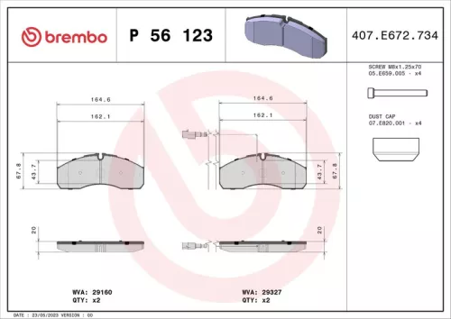 ABS Brake Pad Set, disc brake (P 56 123)