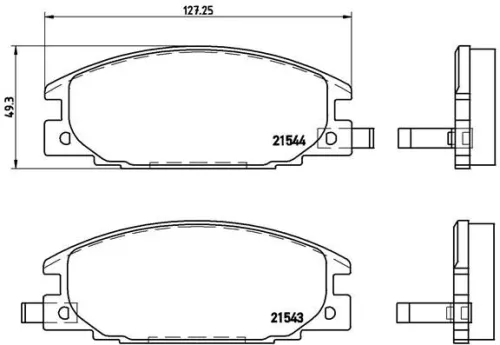 ABS Brake Pad Set, disc brake (P 59 015)