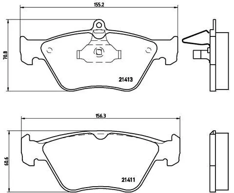 ABS Brake Pad Set, disc brake (P 59 019)