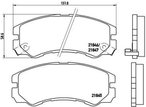 ABS Brake Pad Set, disc brake (P 59 020)
