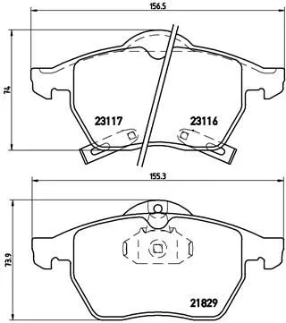 ABS Brake Pad Set, disc brake (P 59 029)