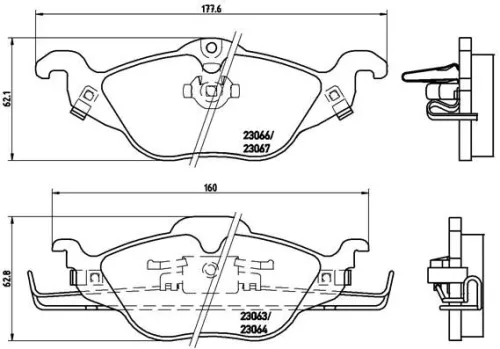 ABS Brake Pad Set, disc brake (P 59 030)