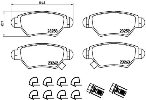 ABS Brake Pad Set, disc brake (P 59 031)