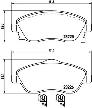 ABS Brake Pad Set, disc brake (P 59 036)