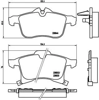 ABS Brake Pad Set, disc brake (P 59 045)