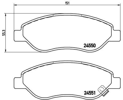 ABS Brake Pad Set, disc brake (P 59 053)