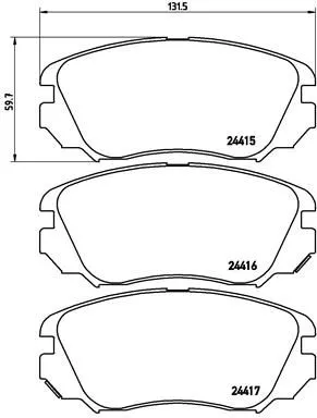 ABS Brake Pad Set, disc brake (P 59 054)