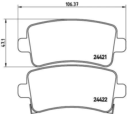 ABS Brake Pad Set, disc brake (P 59 060)