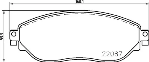 ABS Brake Pad Set, disc brake (P 59 082)
