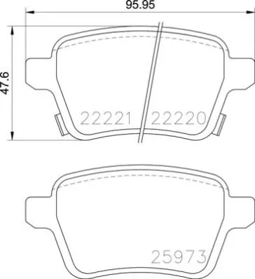 ABS Brake Pad Set, disc brake (P 59 086)