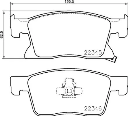 ABS Brake Pad Set, disc brake (P 59 091)