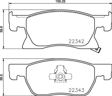 ABS Brake Pad Set, disc brake (P 59 092)