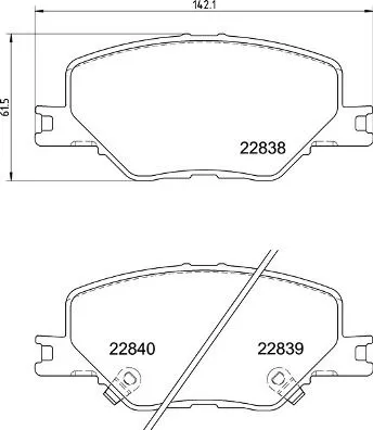 ABS Brake Pad Set, disc brake (P 59 096)