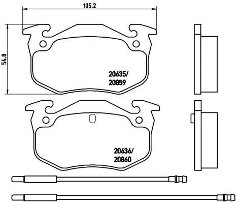 ABS Brake Pad Set, disc brake (P 61 029)