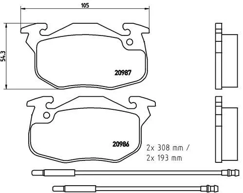 ABS Brake Pad Set, disc brake (P 61 044)