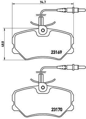ABS Brake Pad Set, disc brake (P 61 050)