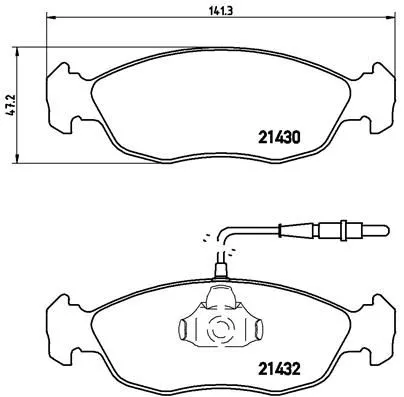 ABS Brake Pad Set, disc brake (P 61 054)