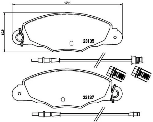 ABS Brake Pad Set, disc brake (P 61 061)