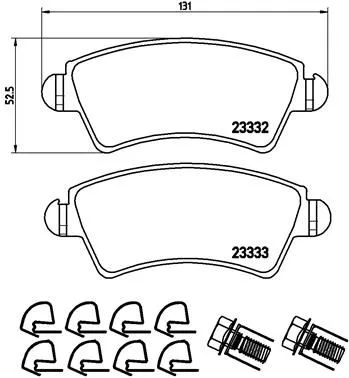 ABS Brake Pad Set, disc brake (P 61 067)